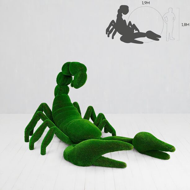 Riesige Skorpion Skulptur - Topiary - GFK & Kunstrasen - Widow