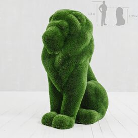 Sitzende Lwenskulptur - Topiary - GFK & Kunstrasen - Ahadi