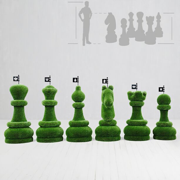 Groe Schachfigur 1m - Topiary - GFK & Kunstrasen - Schachfigur