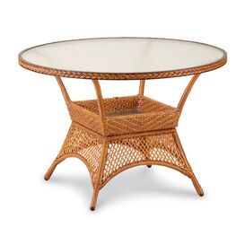 110cm Bestolan-Tisch mit Ablage und Glasplatte - Tisch...