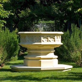 Runder Garten Springbrunnen aus Stein - Carnap Park