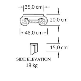 Ionisches Kapitell fr Pilaster Sandsteinguss - Wiglaf