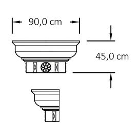 Kapitell dorisches Design aus Stein fr Pilaster - Ulfrea