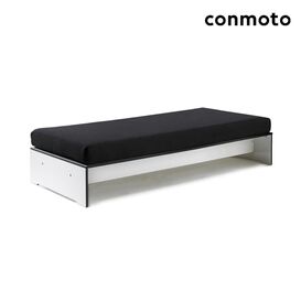 Niedriges 3-Sitzer Loungesofa ohne R�ckenlehne - Riva Loungesofa / Wei� / ohne Auflagen