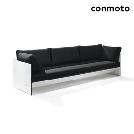 HPL Loungesofa 3-Sitzer mit R�ckenlehne - Riva Loungesofa / Anthrazit / ohne Auflagen