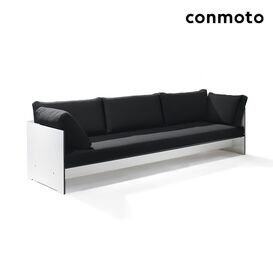 4-Sitzer Loungesofa mit Armlehnen und Polster - Riva Loungesofa / Anthrazit / ohne Auflagen