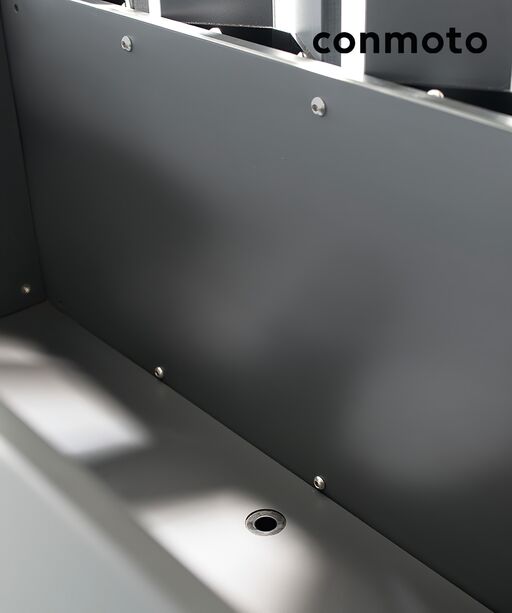 Moderner Sichtschutz mit Pflanzgef anthrazit - Ticino Sichtschutz / 170x150cm (HxB)