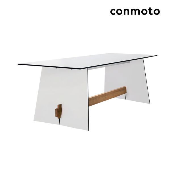 Eleganter Gartentisch aus HPL und Holz - 220cm - Tension Tisch / Wei
