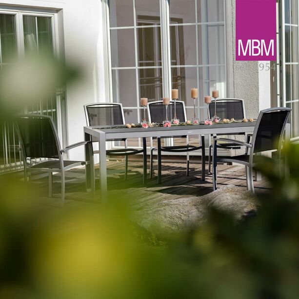 Gartenstuhl von MBM - Alu, Outdoorgewebe & Resysta - modern - Sessel Manhatten