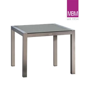 Eckiger Gartentisch von MBM - Aluminium & Resysta - grau...