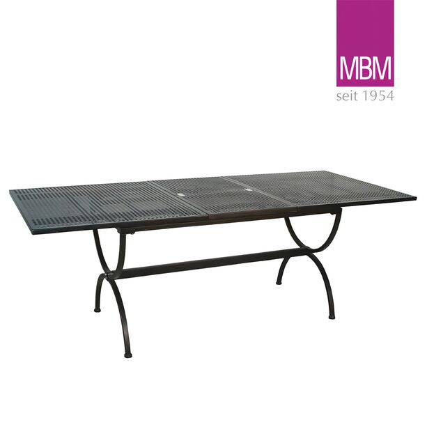 Tisch ausziehbar für Terrasse & Garten - MBM - Metall/Eisen - 100x165/215x73cm - Ausziehtisch Romeo