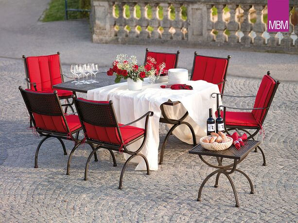 Tisch für draußen - MBM - Metall/Eisen - rustikal - 75x125x73cm  - Tisch Romeo