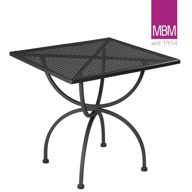 Terrassentisch quadratisch aus Metall - MBM - Eisen - 75x75x73cm - Tisch Romeo