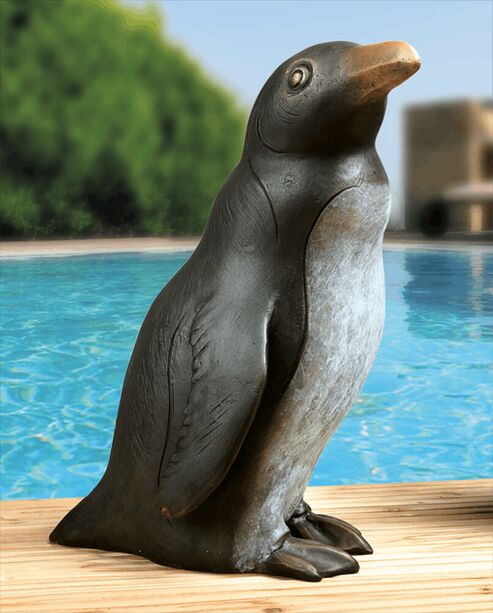 Bronze Tierfiguren Set aus 3 Pinguinen - Pinguine Set