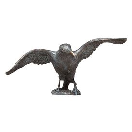 Bronzefigur Rabe mit ausgebreiteten Flgeln  - Rabe