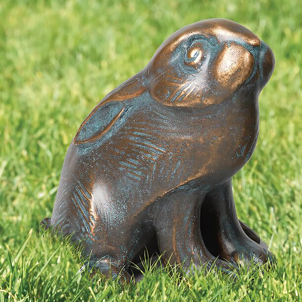 Sitzende Kaninchenfigur aus Bronze für Garten - Kaninchen