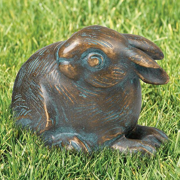 Bronze Kaninchenfiguren 3er Set - wetterfest - Kaninchen Set