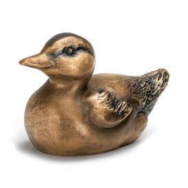 Gartenfigur Ente Küken aus wetterfester Bronze - Entenküken