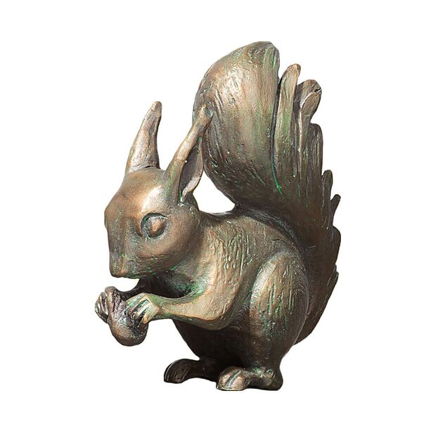 Hochwertige Hörnchen Tierskulptur aus Bronze - Eichhörnchen