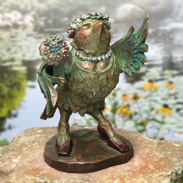 Bronzeskulptur Vogelhochzeit - Amsel - Braut