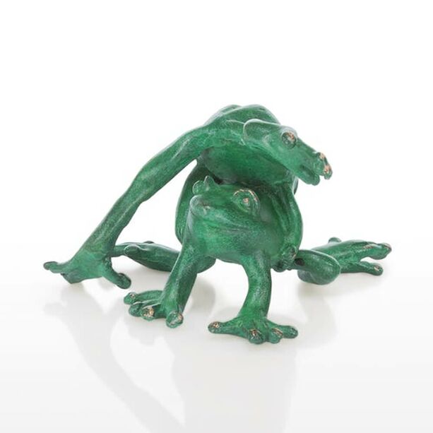 Besondere Frosch Tierfiguren aus Bronze - grn - Laubfrsche