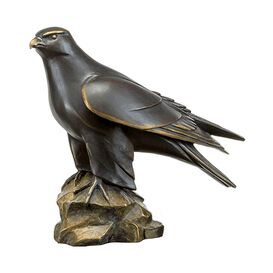 Mnnlicher Falke aus Bronze als Gartenfigur - Gerfalke