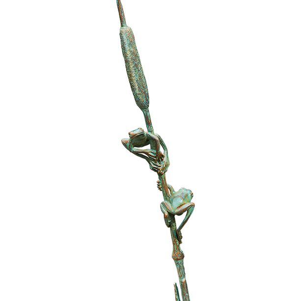 Exklusive Outdoor Froschfiguren aus Bronze - Frösche auf Halm