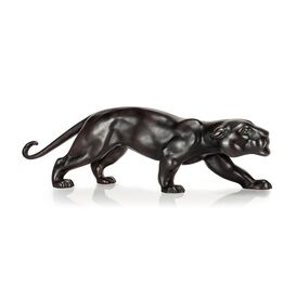 Schwarze Bronze Pantherskulptur - Gartendeko - Panther...
