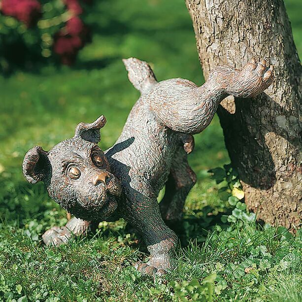 Hunderüde lebensgroß aus Bronze - Gartenstatue - Hund