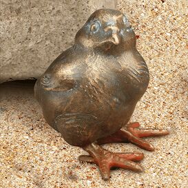 Bronzefigur Huhn Kken als Outdoor Gartendeko - Kken