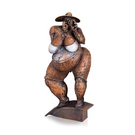 Limitierte Frauenskulptur aus Bronze vom Knstler -...