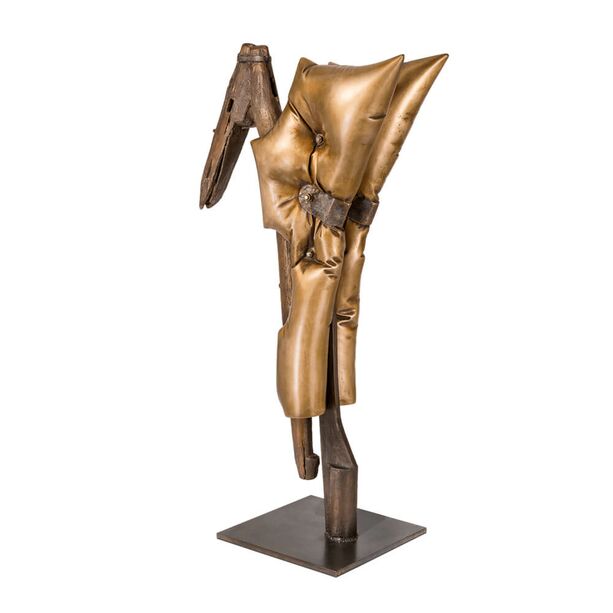 Gartenskulptur eines Bronze Pfluges - limitierte Edition - La Charrue Anglique 1