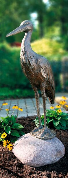Limitierte Edition - Storch Vogelfiguren aus Bronze - Storch Set