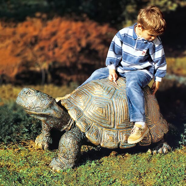 Limitierte Bronze Schildkröte für den Garten - groß - Schildkröte
