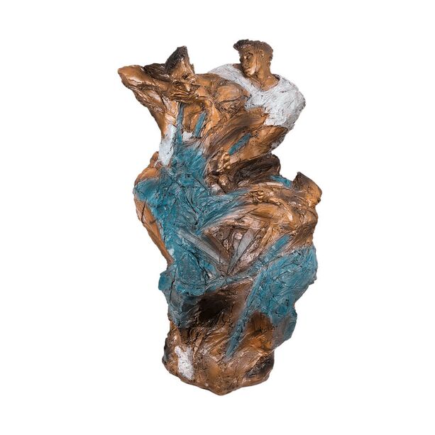 Abstrakte Menschen Bronzeskulptur farbig - limitiert - Three nice mice
