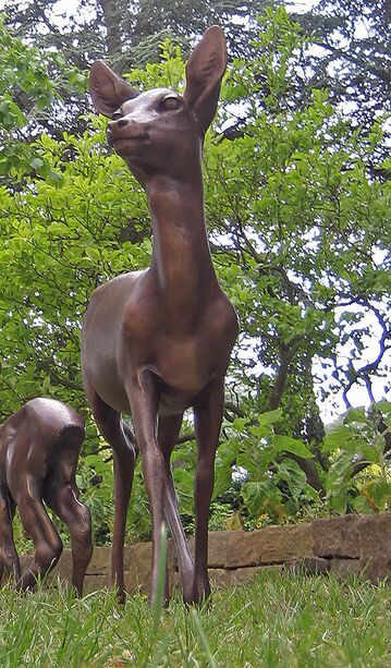 Bronze Tierfiguren Reh und Kitz - Knstleredition - Ricke und Kitz