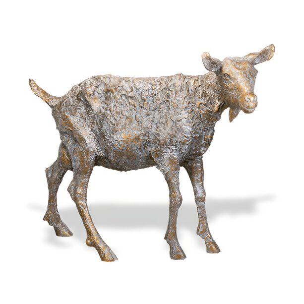 Designer Ziegenskulpur aus Bronze - lebensgroß - Ziege