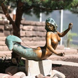 Bronze Meerjungfrau aus limitierter Knstleredition - Nymphe