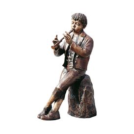 Limitierte Bronzestatue Junge mit Flte - Fltenspieler