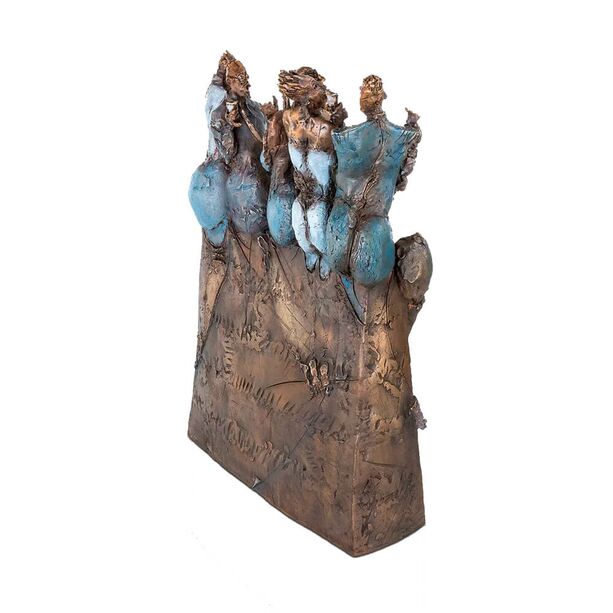 Abstrakte Menschengruppe - limitierte Bronzestatue - Happy Hour