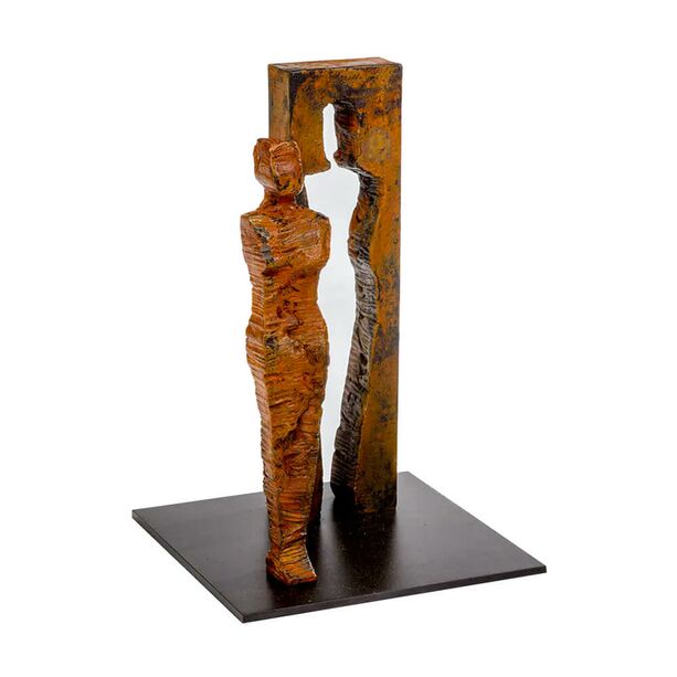 Abstrakte Bronze Frauenfigur von Knstlerhand - Kubus, weiblich
