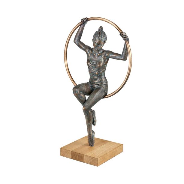 Limitierte Tänzerin aus Bronze mit Reifen - Al Cerchio
