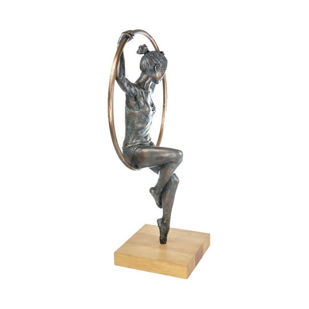 Limitierte Tänzerin aus Bronze mit Reifen - Al Cerchio