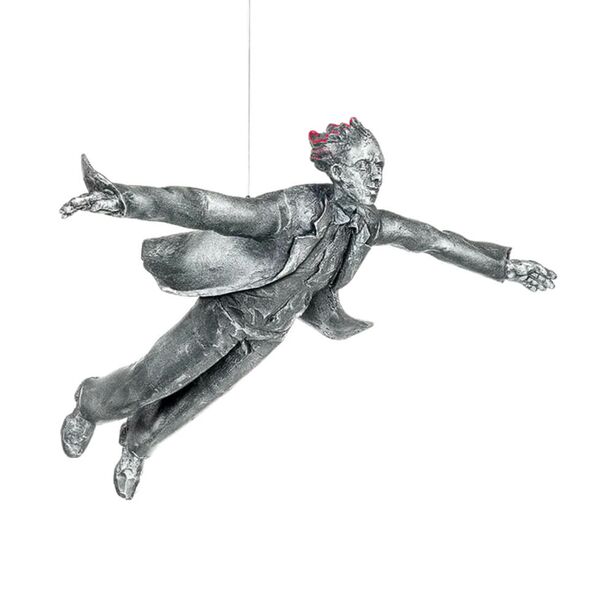 Schwebende Designer Frauenskulptur Aluminium - Freefall Set
