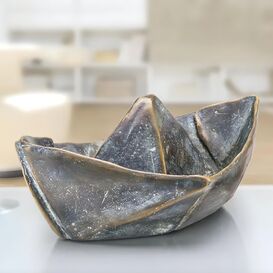 Faltboot aus Bronze als limitiertes Dekorationselement -...