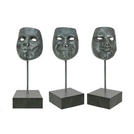 Figurenset Masken aus limitiertem Bronzehandwerk -...
