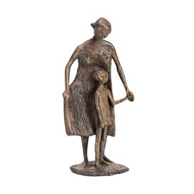 Limitierte Frauenstatue aus Bronze mit Kind - Kind...