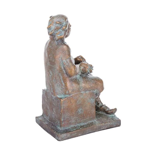 Limitierte Bronzestatue Gromutter mit Buch - Mrchenstunde