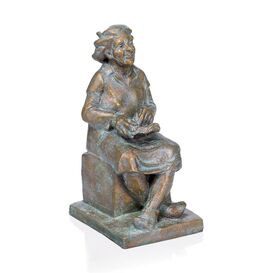 Limitierte Bronzestatue Gromutter mit Buch - Mrchenstunde