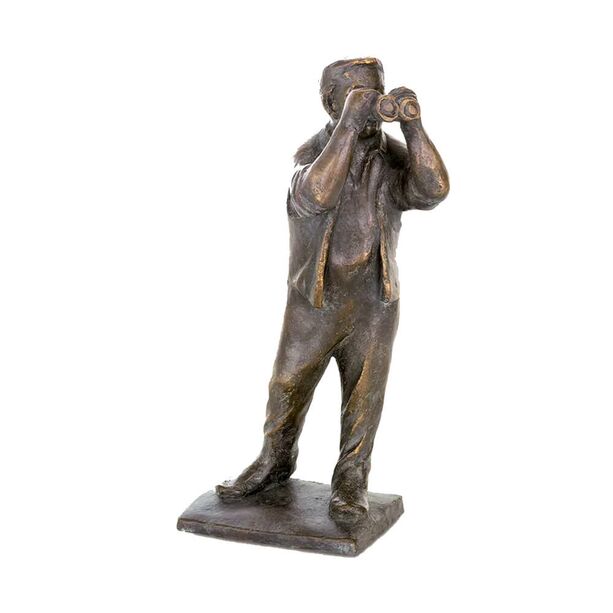 Bronzefigur Mann mit Fernglas - limitiertes Design - Blick in die Zukunft